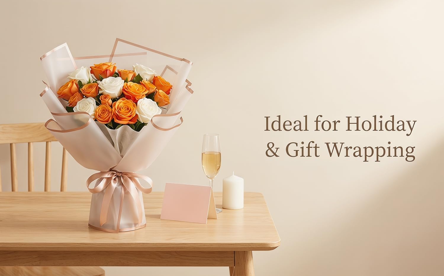 Using these wrapping papers can easily make your bouquet special