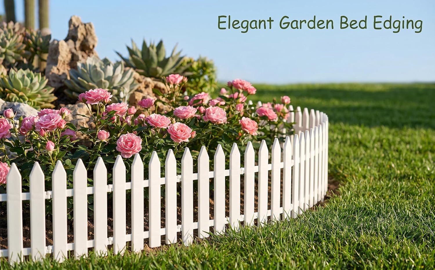 White Plastic Picket Fence