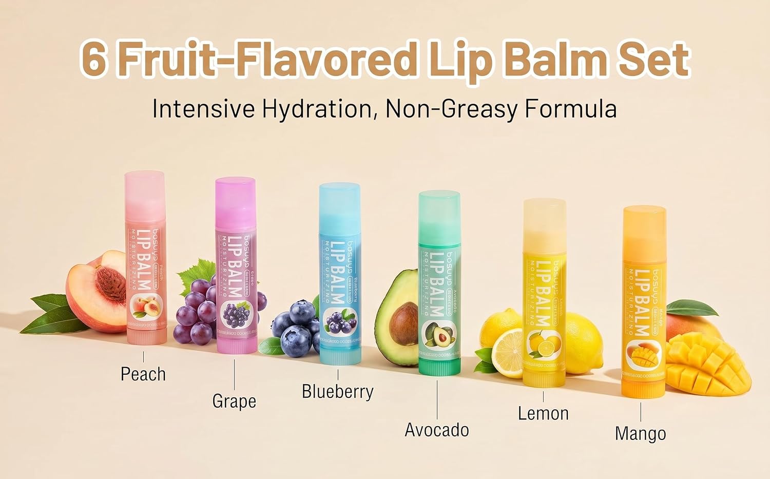 6 kinds of lip balms