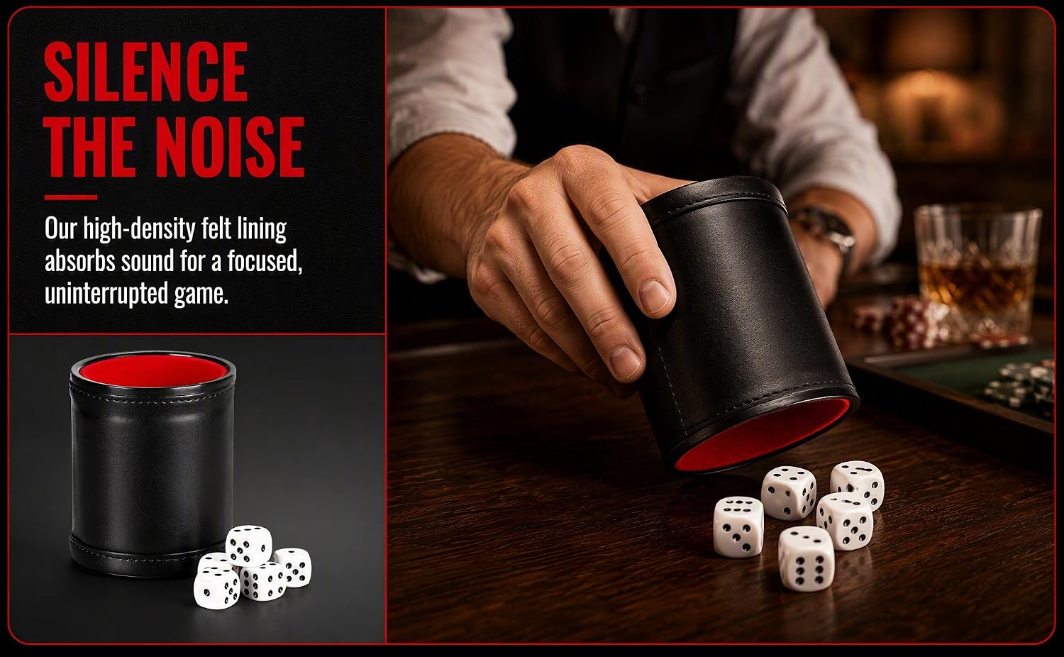 leatherette dice cup