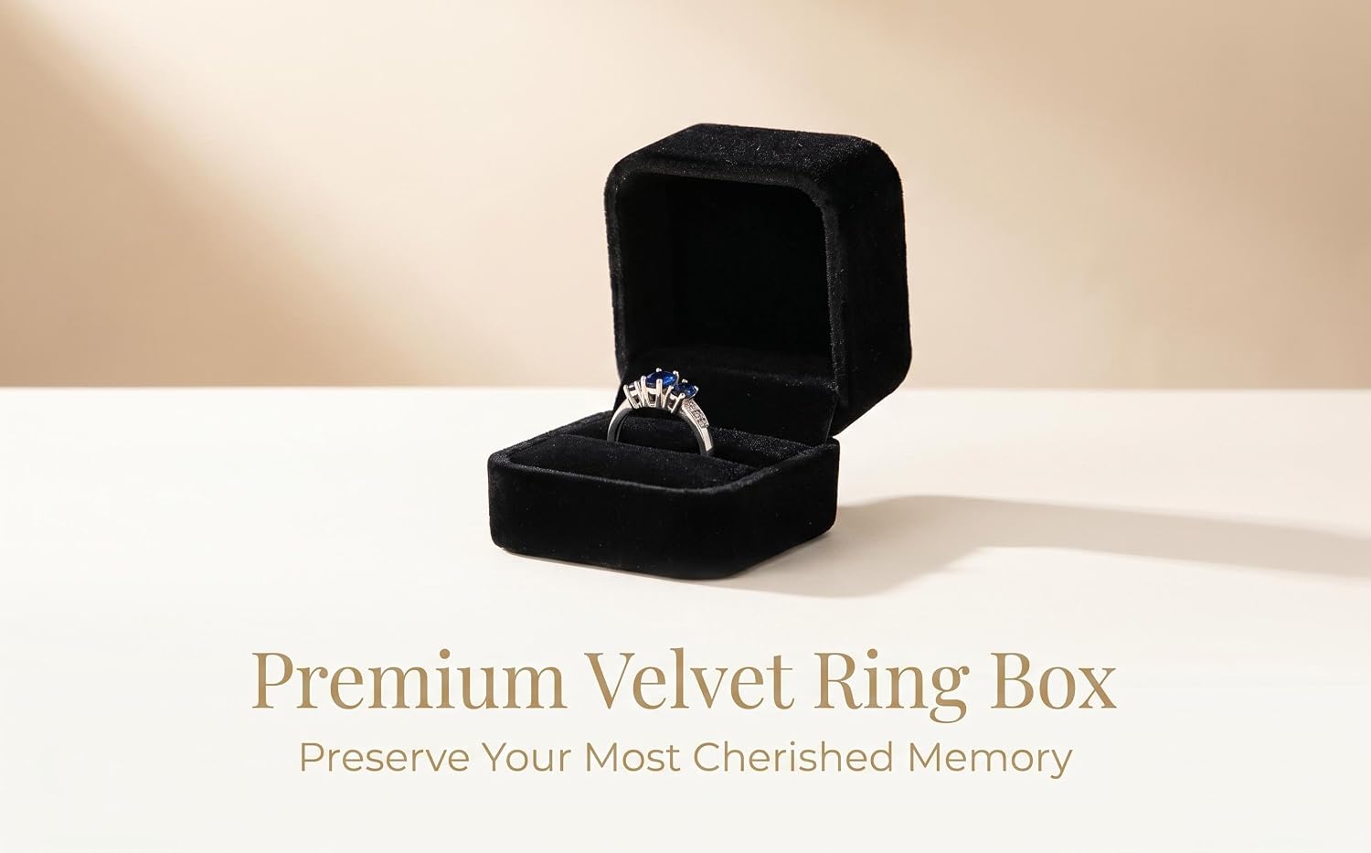 Velvet Ring Box black