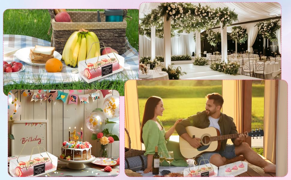 10 Pcs Transparent Cake Box