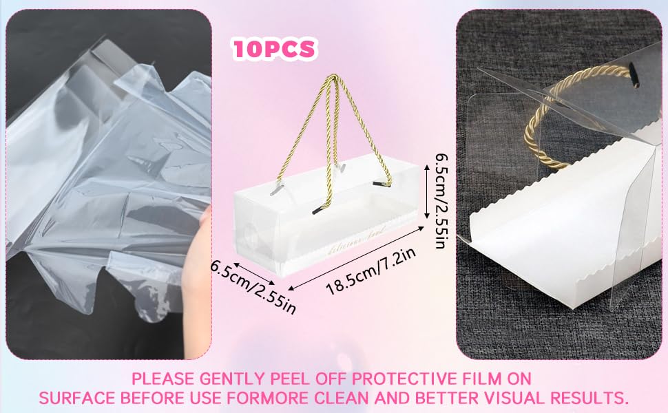 10 Pcs Transparent Cake Box