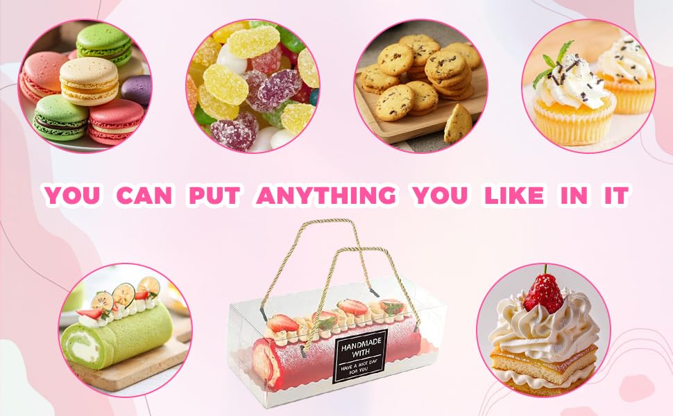 10 Pcs Transparent Cake Box