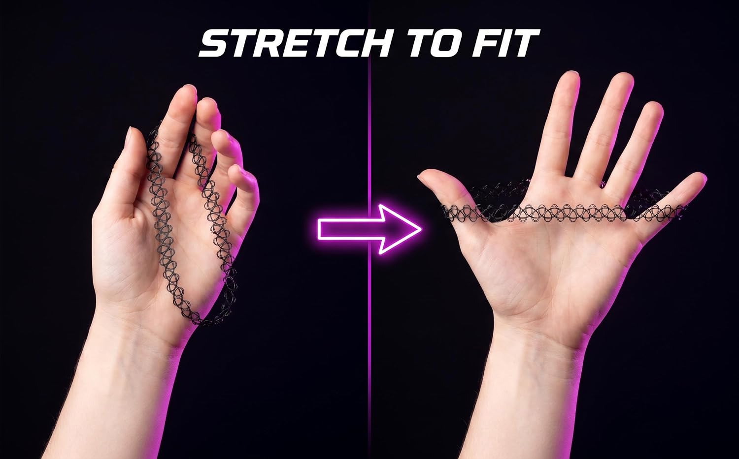 3 pcs Tattoo Choker Necklace Bracelet Ring Set