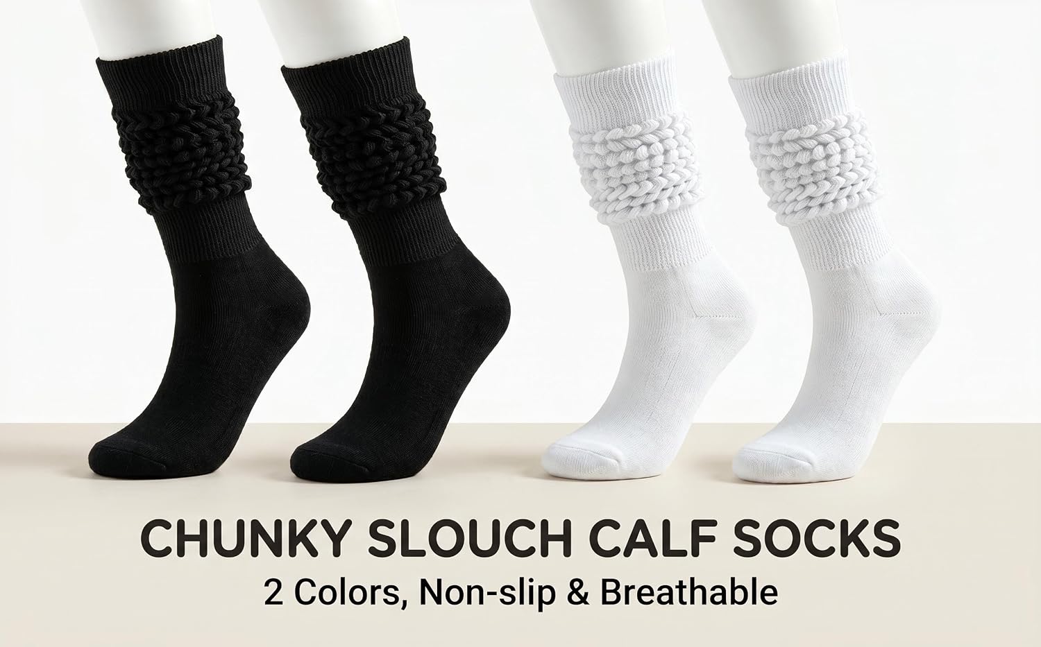 Comfortable and breathable mid-calf socks