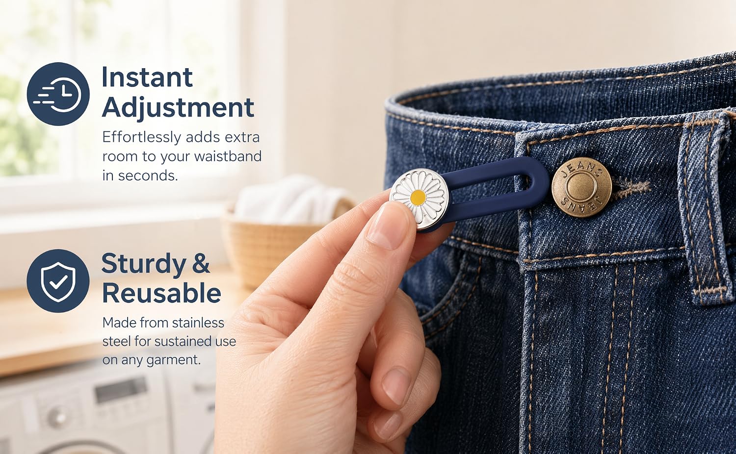 6 Pcs Jeans Button Extender
