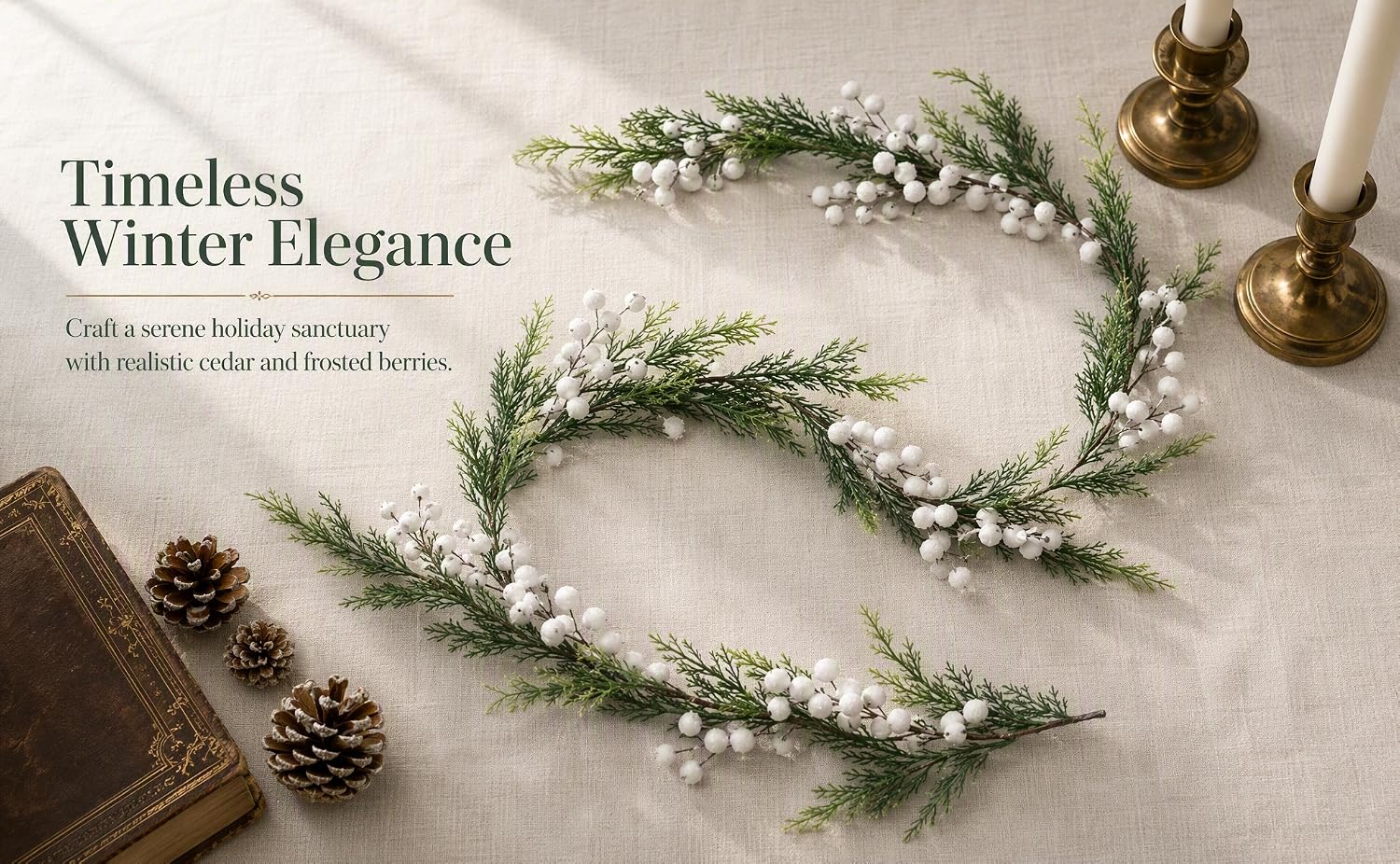 Christmas Snowflake Pine Branch Decoration Craft