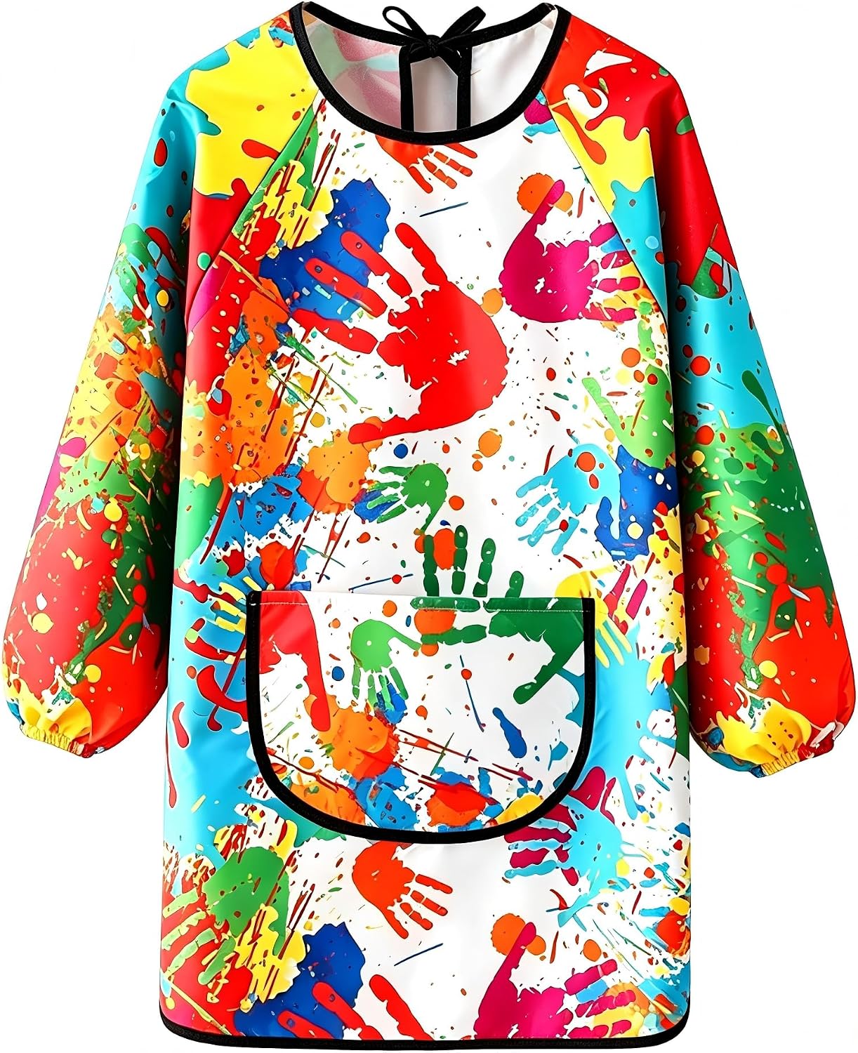 Kids Waterproof Painting Apron Long Sleeve Art Smock with Pocket