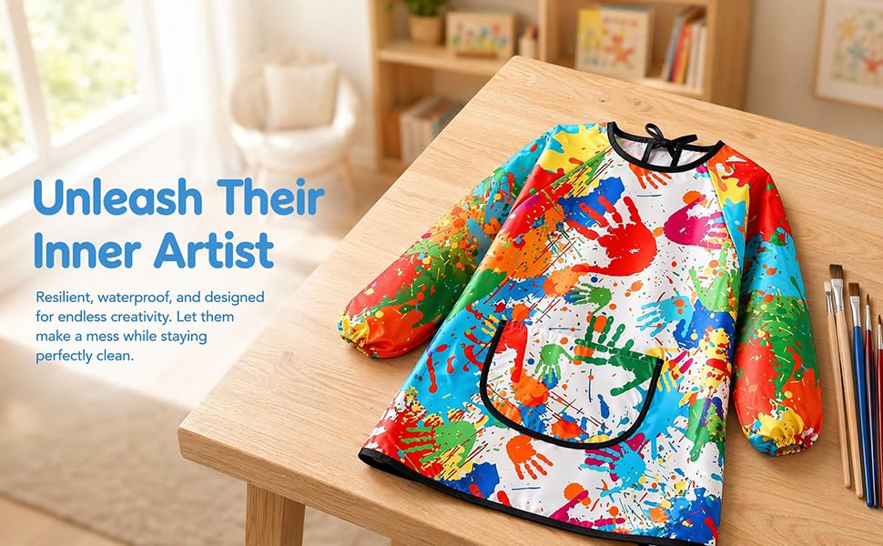 painting apron-style cover dress
