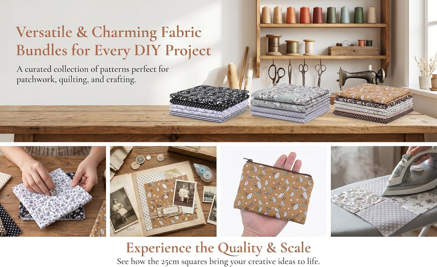 25cm Pre-Cut Cotton Fabric Squares