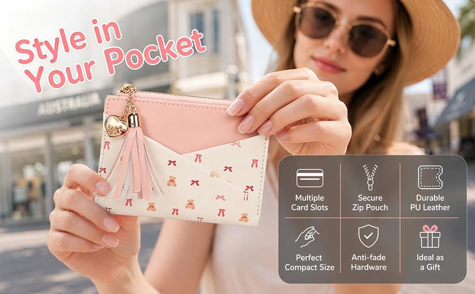 Small Pink Floral Purse for Women