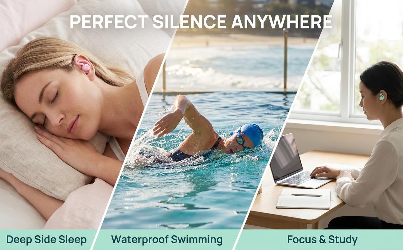 5 pairs of boxed swimming sleep noise-reducing silent earplugs