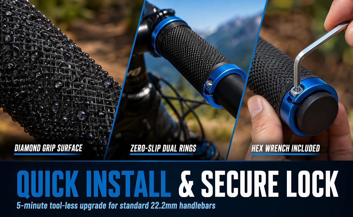 Bicycle double-sided anti-slip handlebar covers 1 pair with accessories
